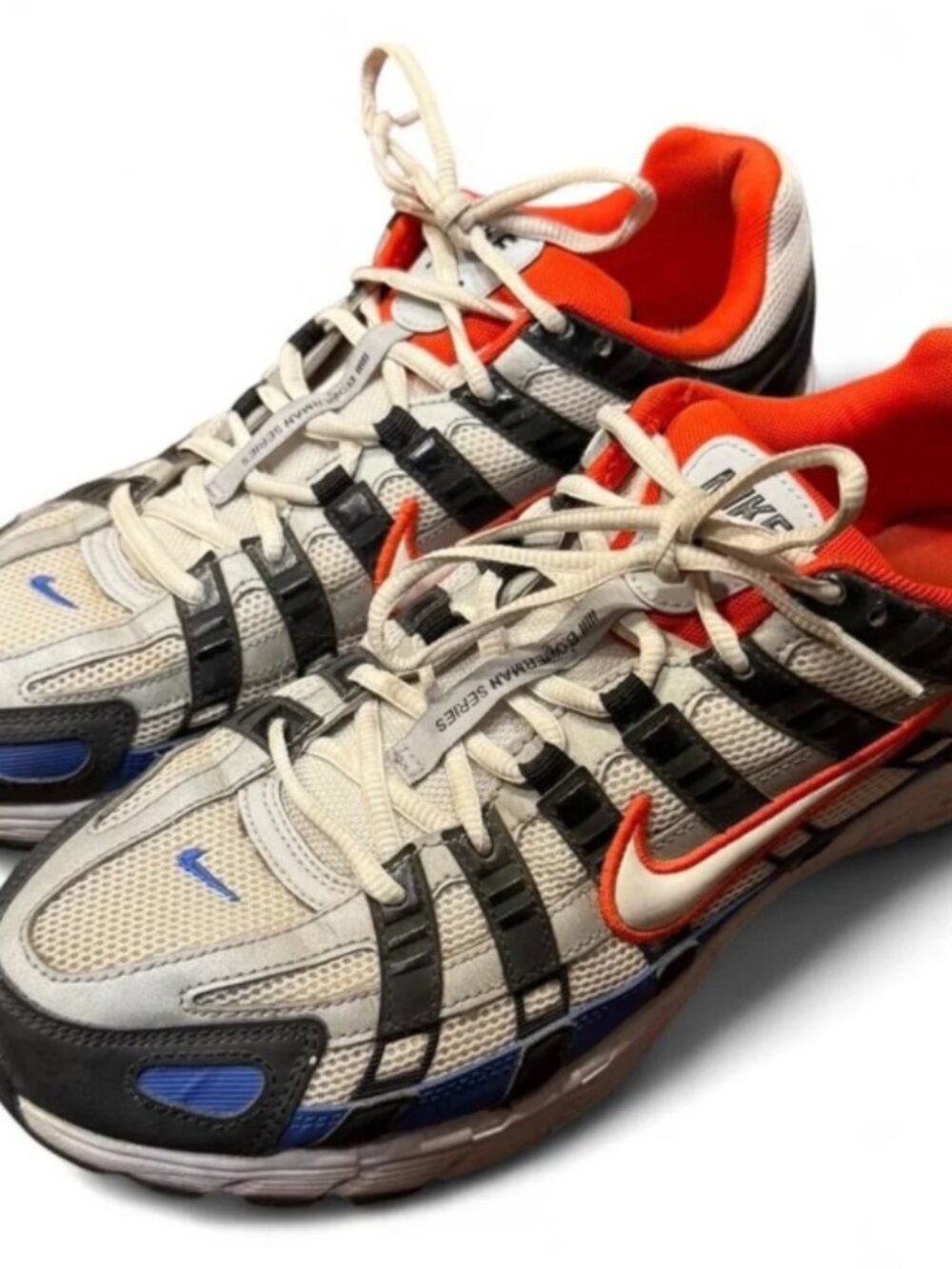 Nike P-6000 Orange Racer Blue Athletic Sneakers